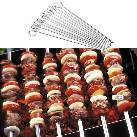 Stainless Steel Needle Skewers w/ Rounded Handles
