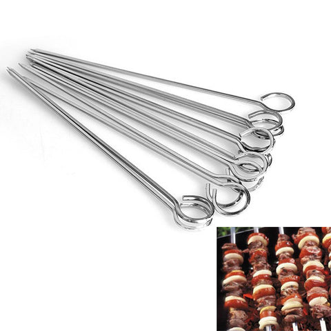 Stainless Steel Needle Skewers w/ Rounded Handles