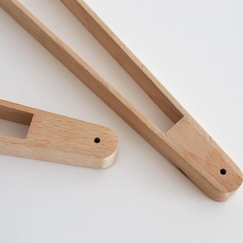 Wooden Barbecue Tongs